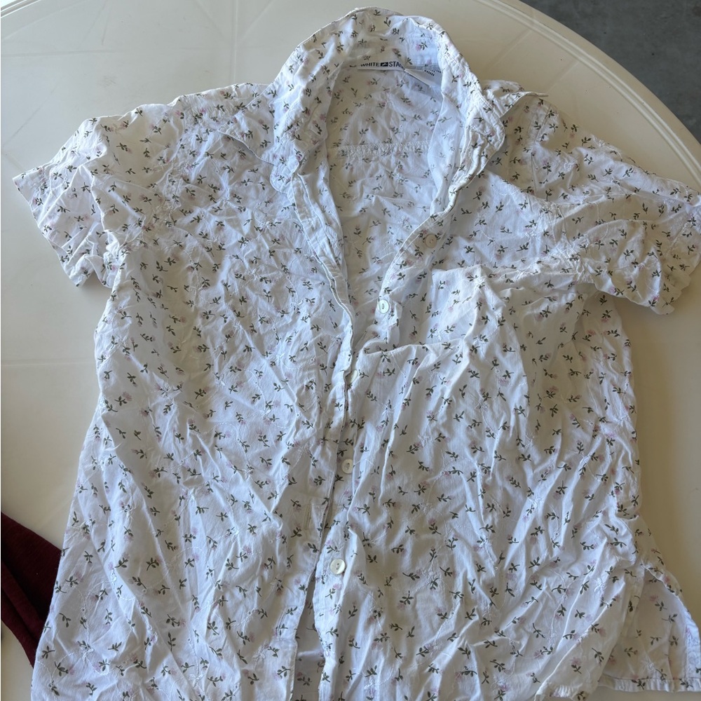 White Stag White Floral Blouse